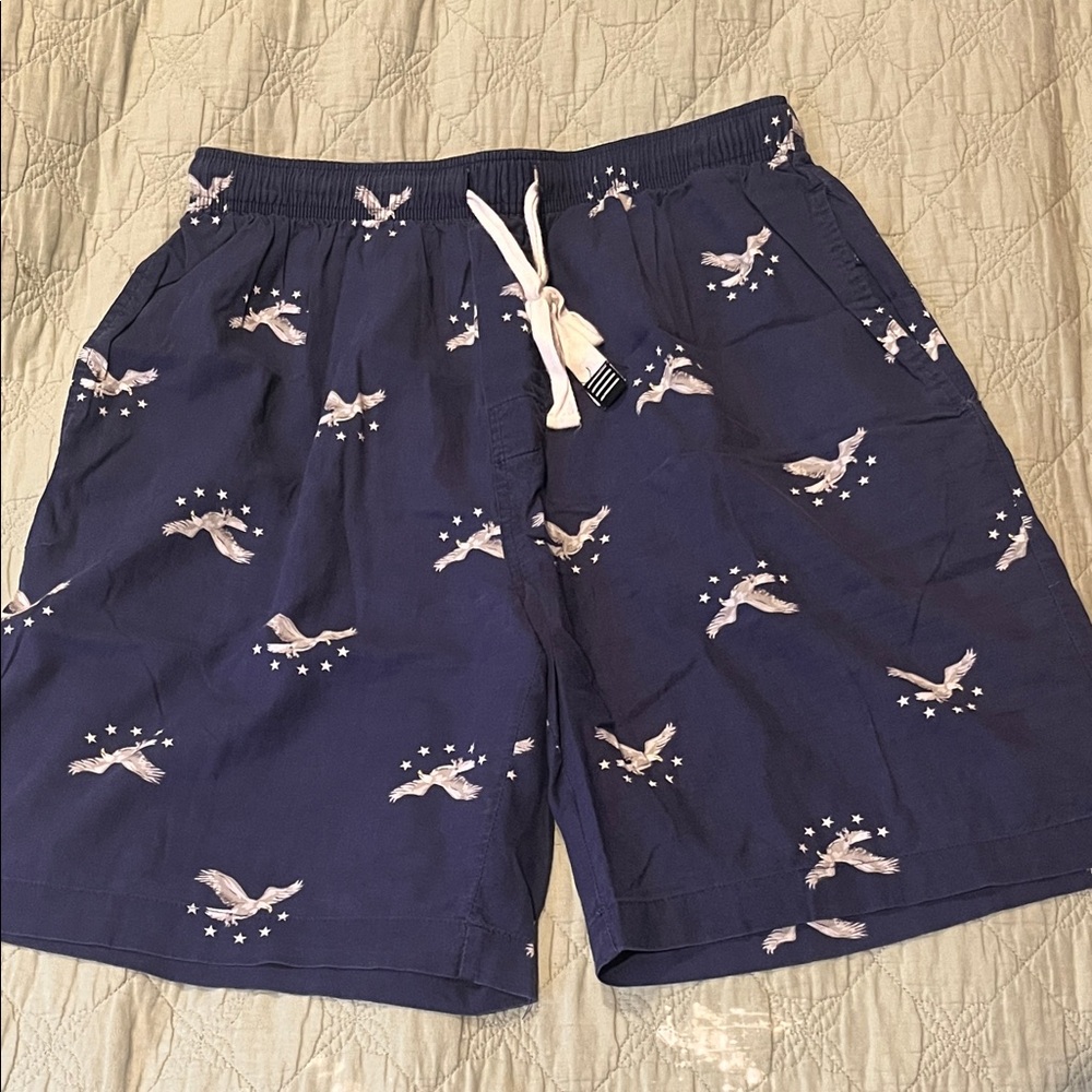 GEOFFREY BEENE Men's Navy Eagle-Print Lounge Shorts